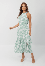 Vestido Adriane Verde Floral