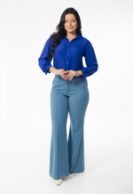 Camisa Luana Azul Royal