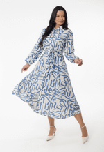 Vestido Josefina Estampado Azul