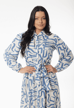 Vestido Josefina Estampado Azul