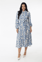 Vestido Josefina Estampado Azul