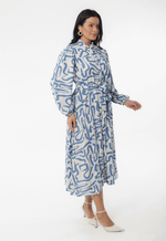 Vestido Josefina Estampado Azul