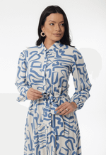 Vestido Josefina Estampado Azul