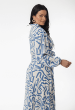 Vestido Josefina Estampado Azul