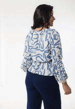 Blusa Jade Estampado Azul