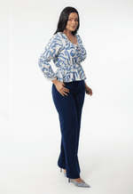 Blusa Jade Estampado Azul