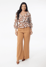 Blusa Jade Estampado Marrom 