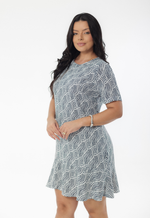 Vestido Elsa Azul Marinho Estampado