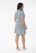 Vestido Elsa Azul Marinho Estampado