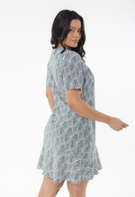 Vestido Elsa Azul Marinho Estampado
