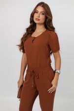 Conjunto Leonora Marrom Cobre