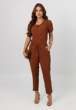 Conjunto Leonora Marrom Cobre