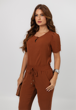 Conjunto Leonora Marrom Cobre