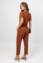 Conjunto Leonora Marrom Cobre