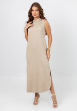 Vestido Mariá Areia