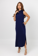 Vestido Mariá Azul Marinho