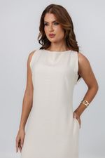 Vestido Débora Areia