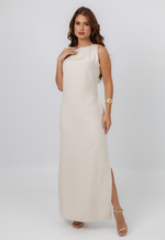 Vestido Débora Areia
