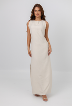 Vestido Débora Areia