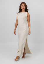 Vestido Débora Areia