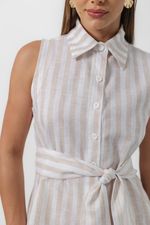 Camisa Celina Listra Bege