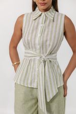 Camisa Celina Listra Verde