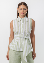 Camisa Celina Listra Verde