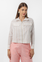 Camisa Laura Listra Bege