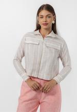 Camisa Laura Listra Bege