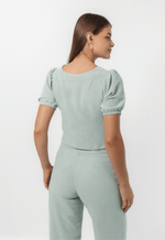 Blusa Cecília Verde Mescla