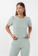 Blusa Cecília Verde Mescla