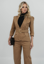 Conjunto Márcia Sarja Valentim Marrom