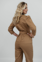 Conjunto Márcia Sarja Valentim Marrom