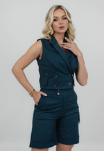 Conjunto Thais Sarja Valentim Azul 