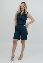 Conjunto Thais Sarja Valentim Azul 