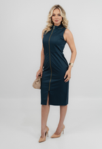 Vestido Salete Sarja Valentim Azul 