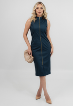Vestido Salete Sarja Valentim Azul 