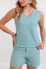 Conjunto Alice Verde Água