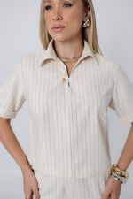 Conjunto Núbia Risca de Giz Creme