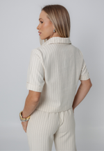 Conjunto Núbia Risca de Giz Creme