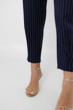 Conjunto Núbia Risca de Giz Azul Marinho 
