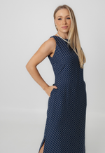 Vestido Débora Poá Azul Marinho 