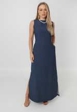 Vestido Débora Poá Azul Marinho 