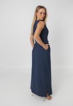 Vestido Débora Poá Azul Marinho 