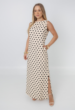 Vestido Débora Poá Bege 