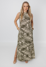 Vestido Débora Folhagem Verde