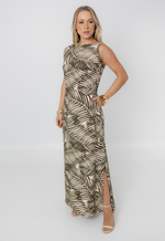 Vestido Débora Folhagem Verde