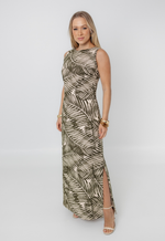 Vestido Débora Folhagem Verde