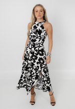 Vestido Adriane Preto Arabescos 