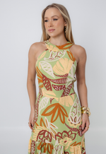 Vestido Adriane Verde Estampado